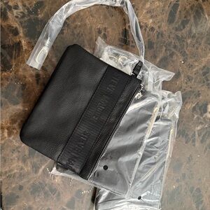 Steve Madden Black Faux Leather Wristlet Clutch Purse -NEW